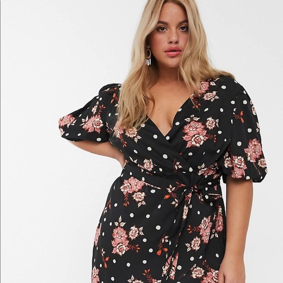 black wrap dress size 22